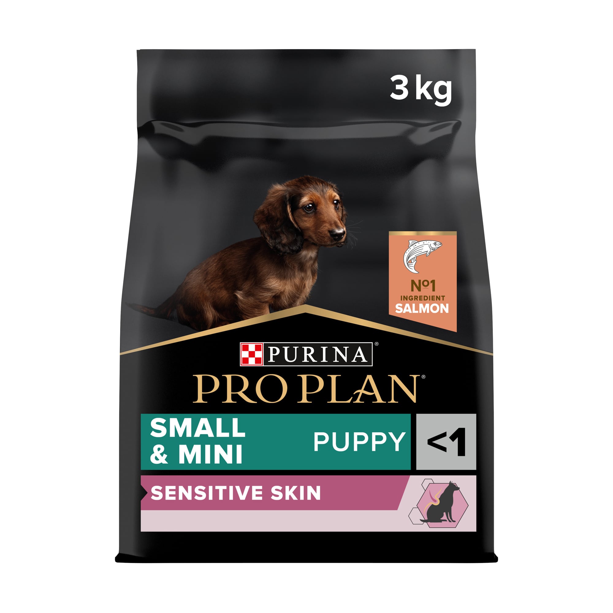 Сухий корм для цуценят дрібних порід до 1 року Pro Plan Small &amp; Mini Puppy <1 Sensitive Skin з чутливою шкірою, з лососем, 3 кг